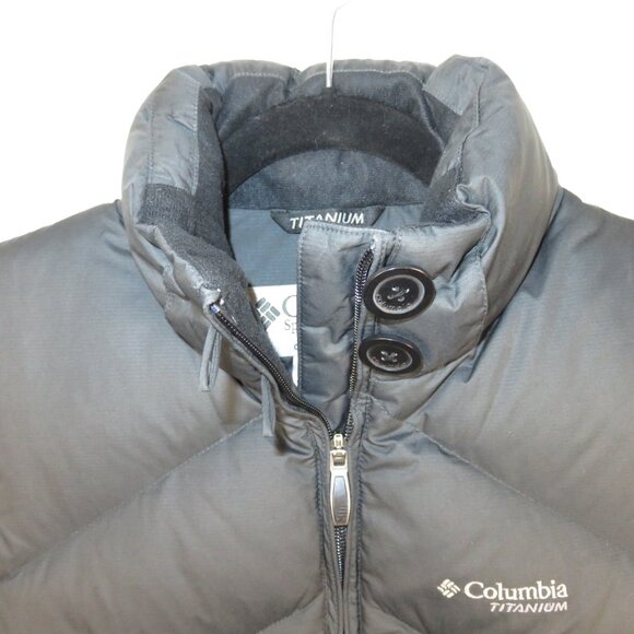 Columbia Titanium Down Puffer Omni-Shield Black Vest Womens Small 209 SL1059 - Picture 4 of 16